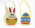 Factory Wholesale  Handmade Eco-Friendly  Soft Durable Non Woven Felt Fabric Easter Egg Cute Kid's Basket