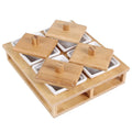 Creative Multifunctional Eco-Friendly Bamboo & Ceramic 4-Compartment Food Storage Box with Lid