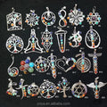 JF7231  Reiki Lithotherapy 7 Chakra Crystal Gemstone Pendant Spiritual Healing Crystal Yoya Pendant Balancing  Jewelry