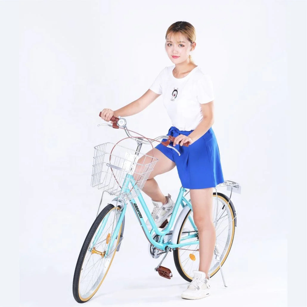 Surrey Bicycle Eco-Friendly Single Speed Vintage City Bike with Aluminum Alloy Rims 20''/24''/26'' Sizes