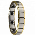 Best Friend Gift Men's Anniversary Luxury Therapeutic Magnetic Tungsten Black Gun Plated Chain Link Trendy Bracelets