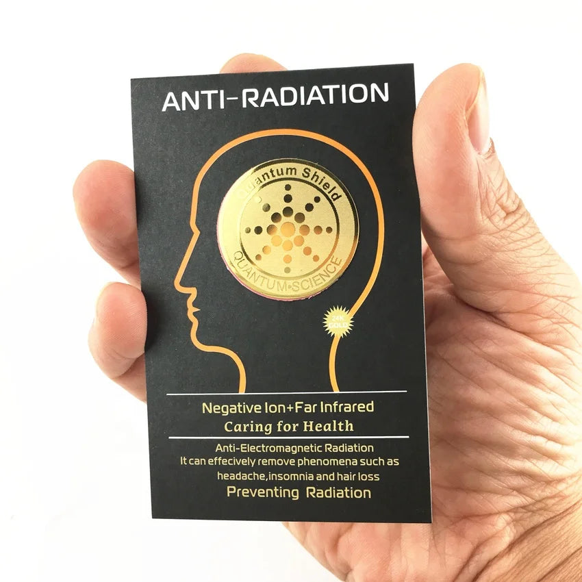 Hoonni Custom 24K Gold Anti Radiation Sticker 5G Blocker Terahertz Chip Negative Ions for Family