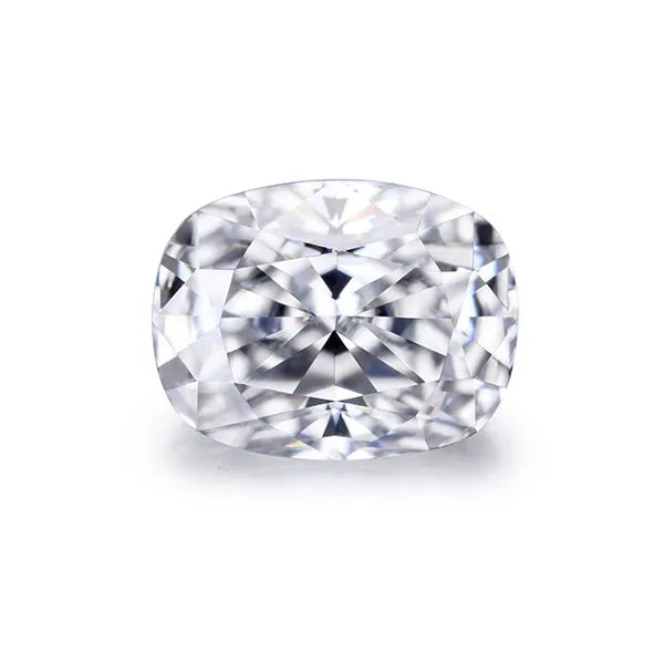 Starsgem Fancy Cut Long Fire White Gemstones 3 Carat Ice Crushed Cut Flawless Lab Grown Cushion Moissanite