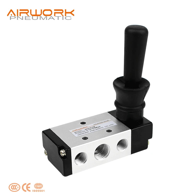5 2 Way Pneumatic Pressure Hand Control Manual Automatic Air Valve with Aluminum Alloy Body OEM Support for Gas Applications