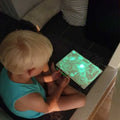 A4 Acrylic Luminous Drawing Board with Led Light Pen Glow in the Dark Kids Fluorescent Drawing Board Pad