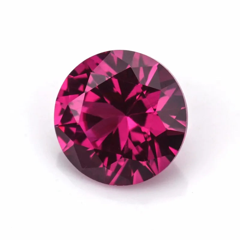 Starsgem Ruby Round Briiliant Cut Stone Synthetic Corundum Stone Ruby Red Diamond
