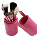 Custom Logo 12-Piece Black Makeup Brush Set Pure Animal Hair Cylinder Fan Brushes for Face Concealer Use
