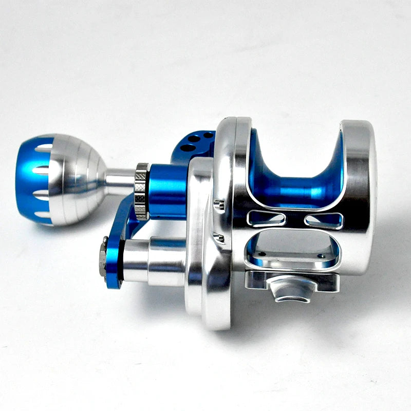 Silky Smooth and Solid Drag Force Power Smooth Aluminum Alloy Offershore Vertical Saltwater Reel