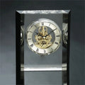 Small Bridge New Design Customized Innovative 3D Laser Engraved Crystal Table Clock