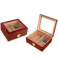 Custom Modern Antique Blank Wholesale Manufacturer Glass Top Automatic Pack Wood Cigar Box Spanish Cedar Wooden Cigar Humidor