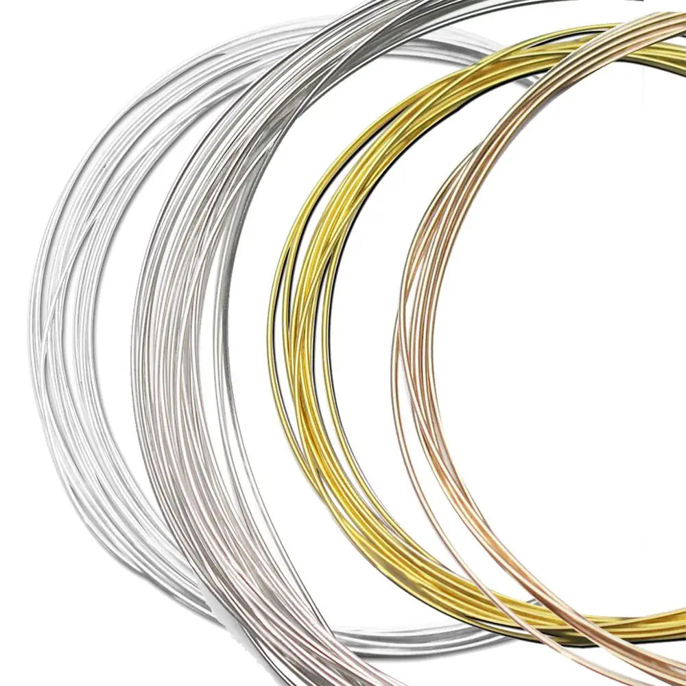 Beadsnice Wire Jewelry Round 16-28 Gauge Half Hard Spool Wrapping Solid 925 Sterling Silver Beading Wire Sold by  M 3.28 Feet /M