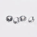 Lab Grown 5A Round Diamond Cut Loose White Sapphire Gemstone Beads