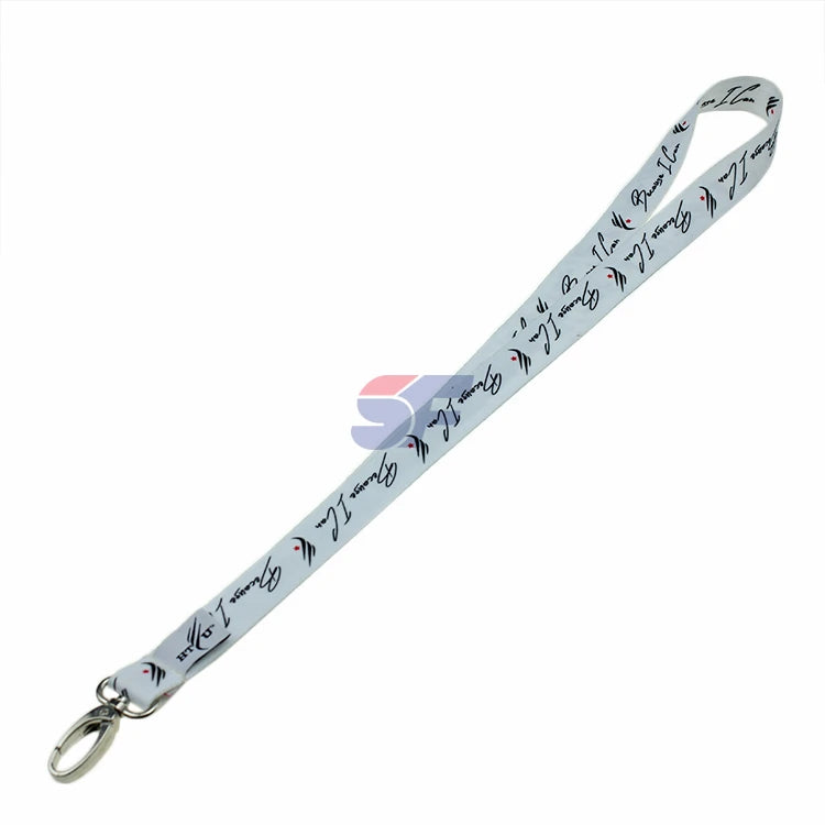 Polyester Sublimation Heat Transfer Printing Eco-Friendly Badge Holder Lanyard with Plastic Breakaway