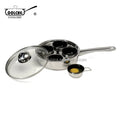 Stainless Steel Egg Poacher and Cooker With 4pcs Non-stick Cups