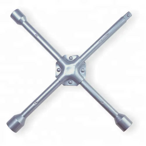 Universal 4 Way Lug Wrench with Iron Pad Cross Rim Wrench Metric Measurement System OEM Customization Support