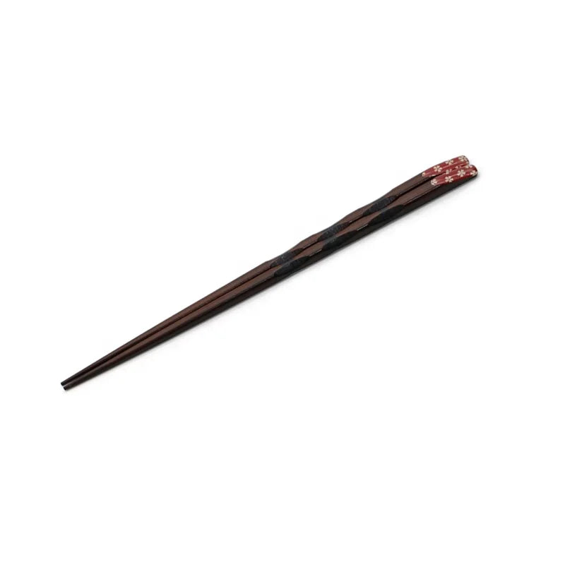 Classical Hot Sell Eco-Friendly Japanese Style Sakura Nail Design Reusable Wood Chopsticks 22.5cm