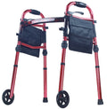 SUNCARE Aluminum Durable Folding Quick-Release Walker With Handbrakes for Disabled