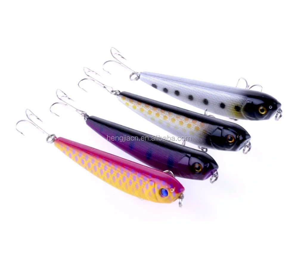 Simulation Floating Pencil Fishing Lure 9.8g 85mm Artificial Bait Shad Wobbler Bass Lure Fishing Tackle