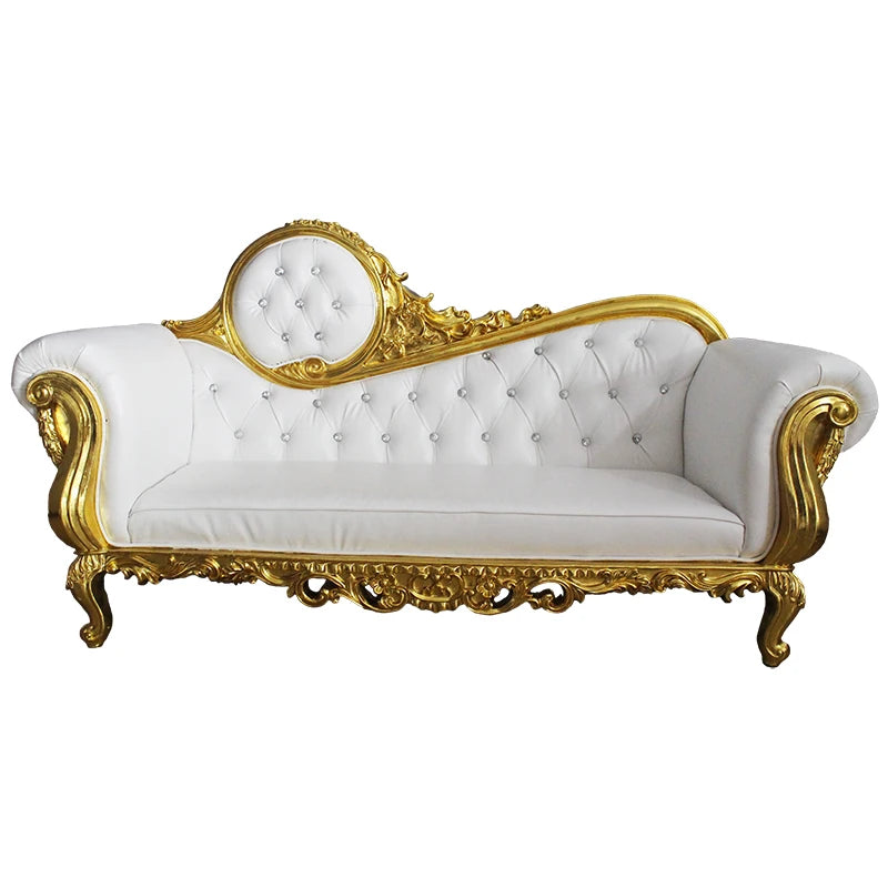 Modern 2-Seater Solid Wood Sofa Set with PU Leather Upholstery for Wedding Dining Hotel Furniture Antique Style Packaging