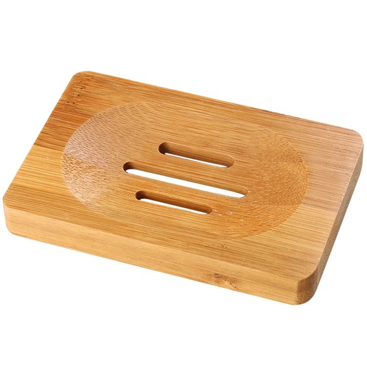 Classical  Handmade Eco-Friendly Rectangle Bamboo Soap Tray Dish