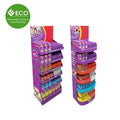 Modern Eco-Friendly Foldable Cardboard Makeup Display Stand Glossy Lamination for Mac Makeup Stand