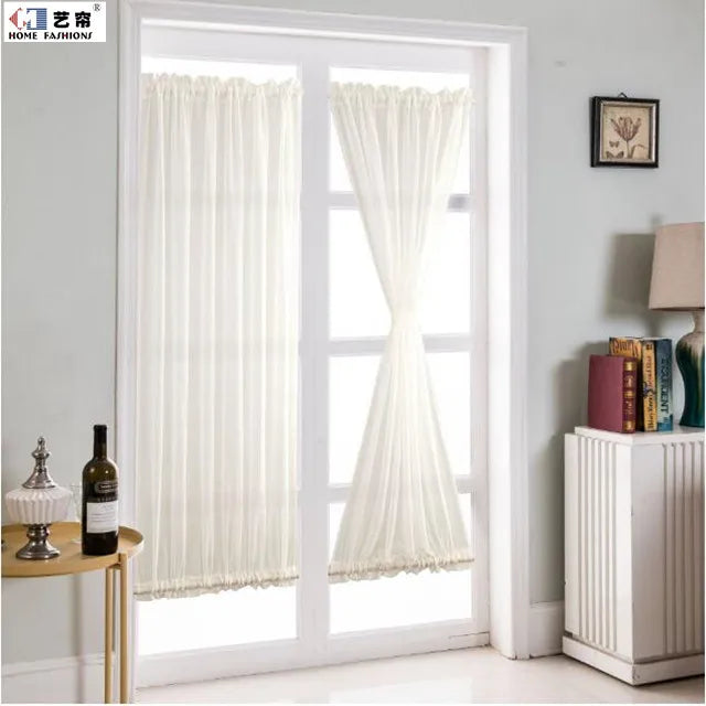 Vintage Design Tube Curtain Private Protection Door Window Screw Rod Fashionable Stretch Yarn Inspired Korea Curtains Valances