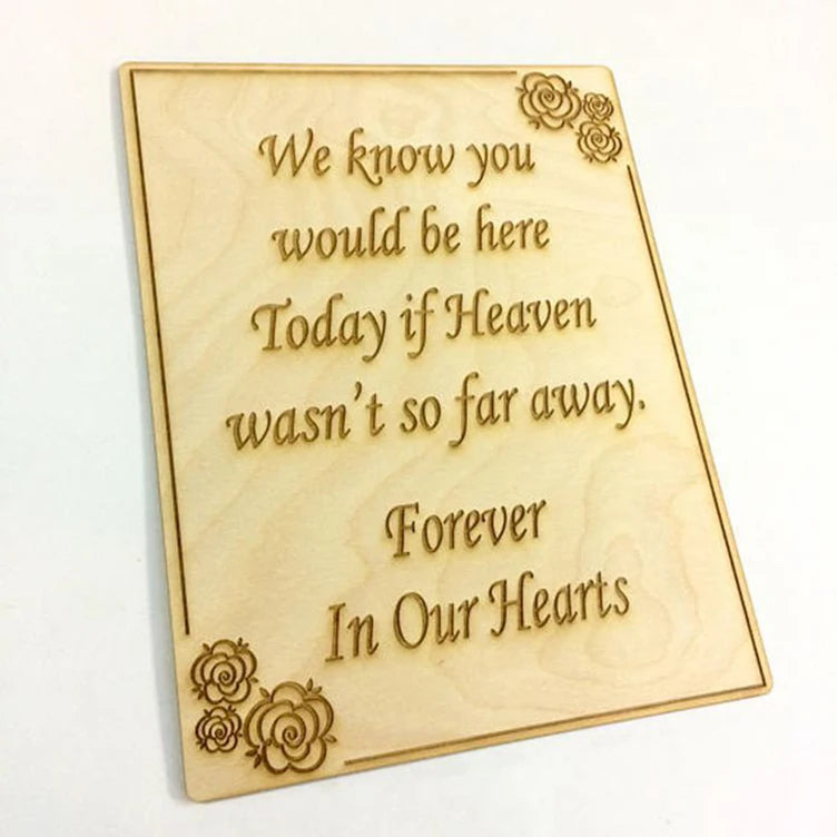 Wood Wedding Decor in Memory Sign Wedding Sign Wood Card Wedding Invitation Card