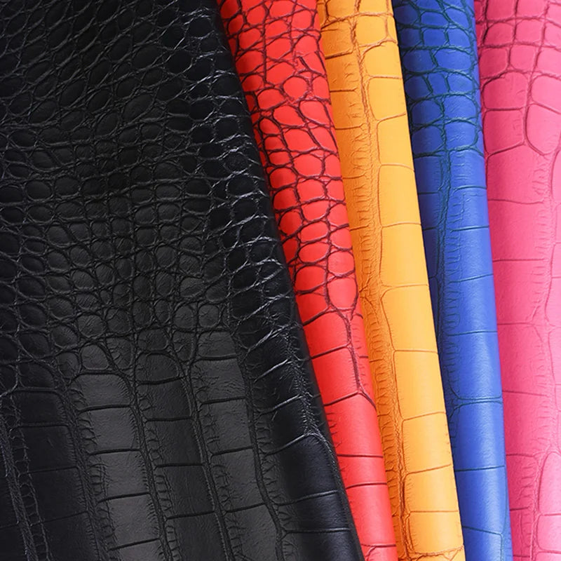 Embossed Crocodile Leather Synthetic PVC Material for Luxury Bag Car Seat Furniture Decorative Purposes Waterproof Sofa Gloves