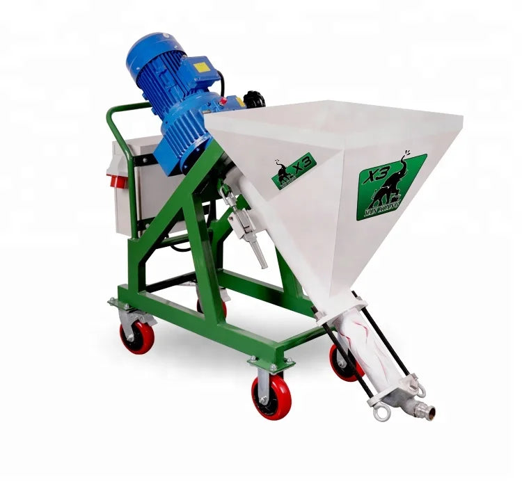 X3 Fireproof Mortar Spray Machine for Plaster Application in Construction Industries Fitted With a Motor As Core Component