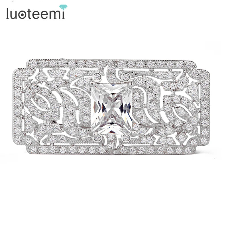 LUOTEEMI Jewelry Manufacturer Wholesale Free Shipping Latest Design Wholesale Wedding Brooch