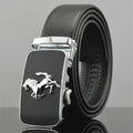 Custom Wholesale Ratchet Automatic Ratchet Sliding Men Genuine Leather Belt