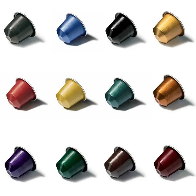 Empty Aluminum Foil Empty Coffee Capsule 12 Colors 15ml Disposable Coffee Pod With Stickers