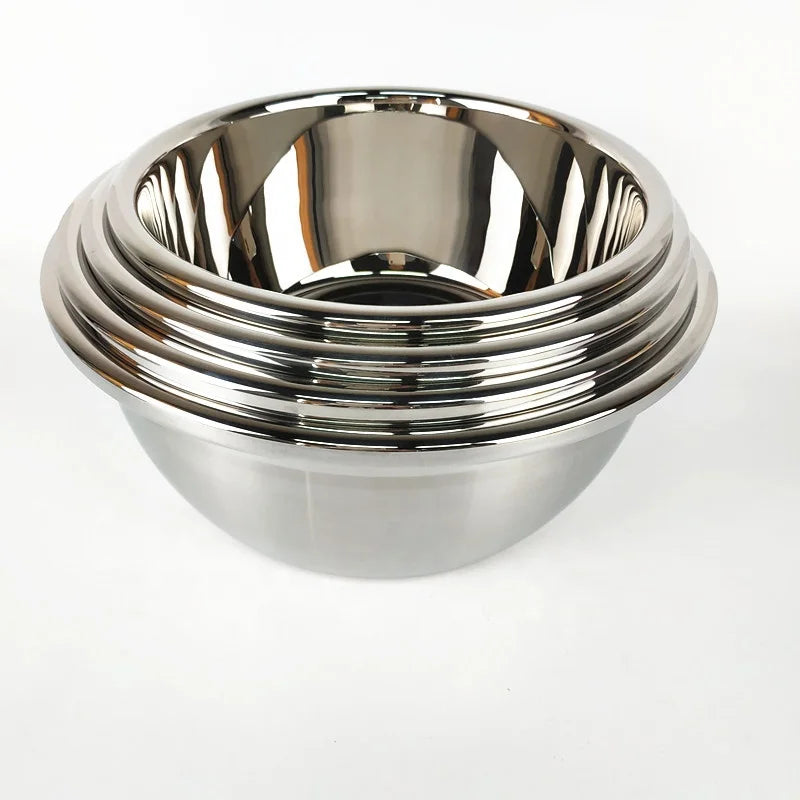 Hot Sale Multi-functional Stainless Steel Metal Round Soup Bowl/food Basin/ Fruit Wash Basin 20cm/26cm/36cm for Kitchen