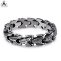 Men Retro Black Gold Silver Dragon Spine Bracelet Stainless Steel Viking Jewelry Wholesale Chain Bracelet