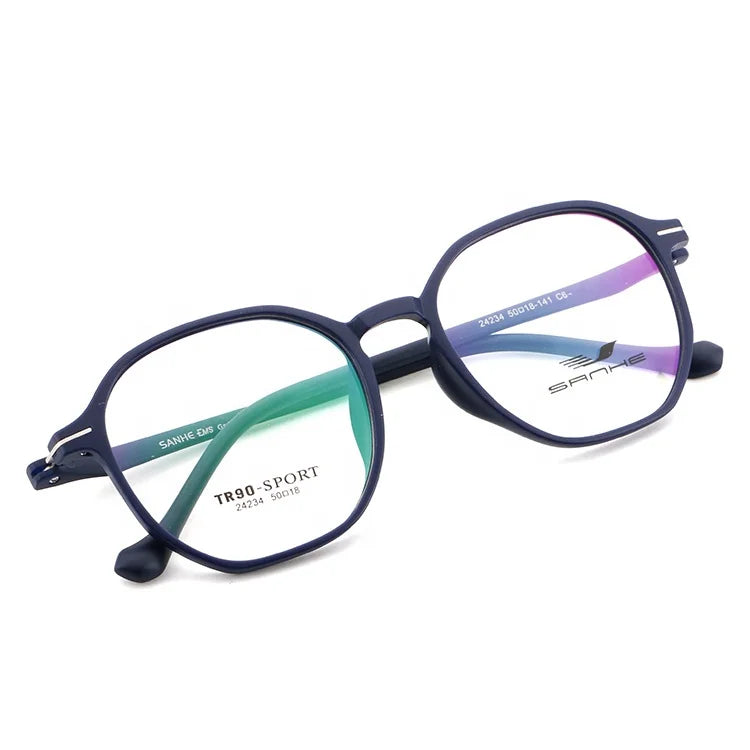 Aochi Modern Optical Glasses Tr 90 Diamond Men Eyeglasses Frame for Women