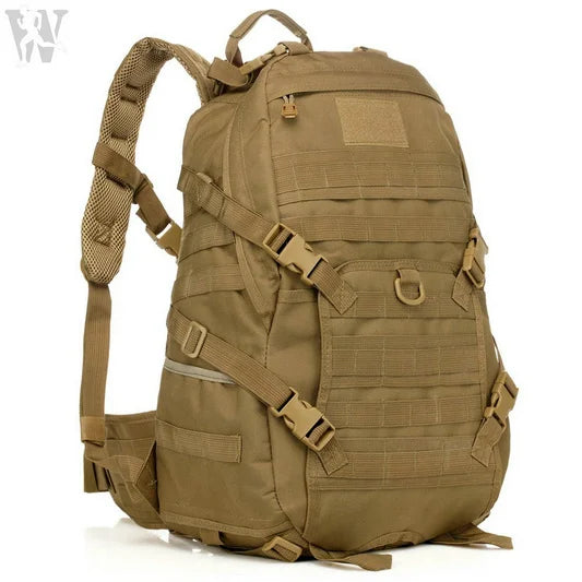 Custom Outdoor 900D Waterproof Durable Tan Hiking Molle Backpack Bag Tactical Back Pack Bag Rucksack
