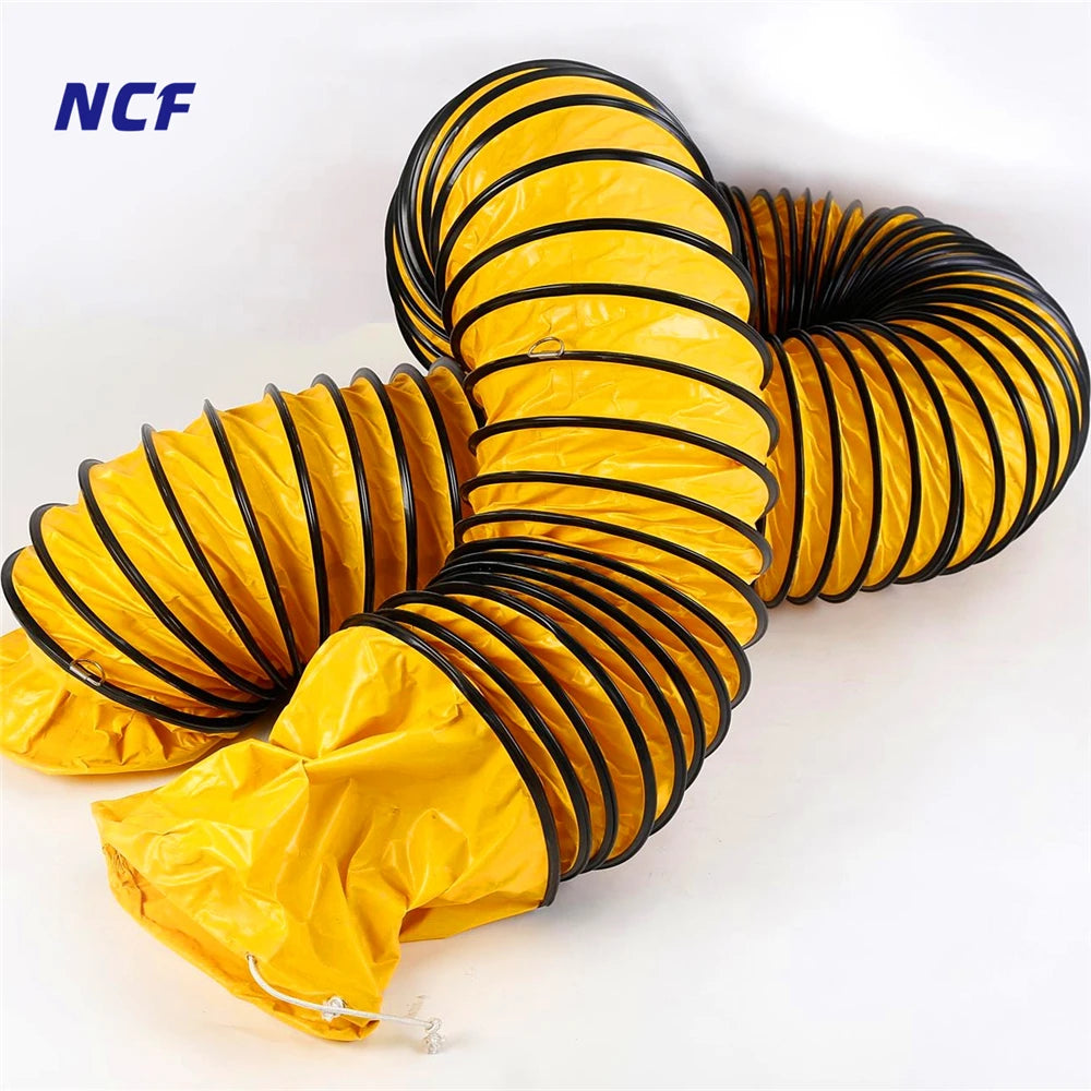 Yellow/Orange PVC Tarpaulin Flexible Duct Hose for Ventilation