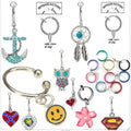 Illusion Piercing Clip-On Navel Faux Piercing Stainless Steel Body Jewelry in Bell Pattern for Weddings