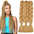 24'' Long for Ombre Jumbo Synthetic Braiding Hair Extensions Blonde Kinky Straight Crochet Hair Made From Protein Fiber