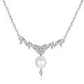 LUOTEEMI Angel Wing Chain Necklace Cubic Zirconia Girls Pendant Necklace Fashion Jewelry