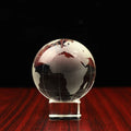 60MM Crystal Glass Global Ball Sphere World Map Asian Quartz Marbles Ball Home Decor Ornaments Fengshui Wedding Gifts