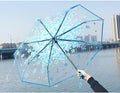 Custom Logo Sakura  Foldable Transparent Folding Customized Color Wholesale clear Umbrella Transparent Japanese Umbrella