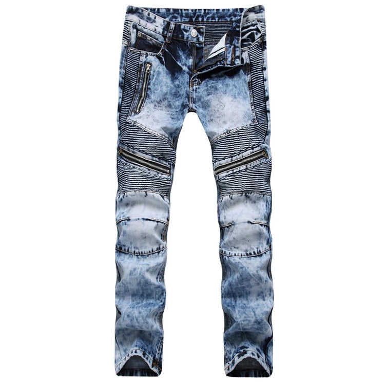 Wholesale Biker Damaged Jeans Pants Men