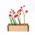 New Design Laser Cutting Wooden Flowers Plywood Flowers for Home Decoration