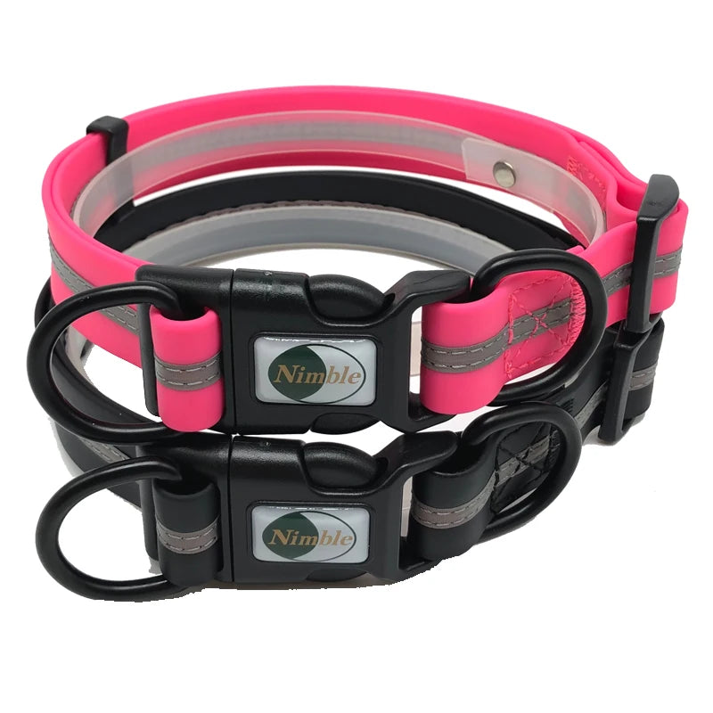 Customizable Reflective Nylon Dog Collar New Arrival Waterproof PVC Coated Adjustable Breakaway Durable Use Solid Plastic