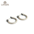 Best Selling High Quality Fashionable Pretty S925 Silver Retro Vintage Simple Small Hoop Earrings for Young Ladies