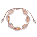 Natural Cowrie Shell Bracelet for Women Handmade Adjustable Wax Cord Beach Bracelet Bohemian Summer Jewelry Gift