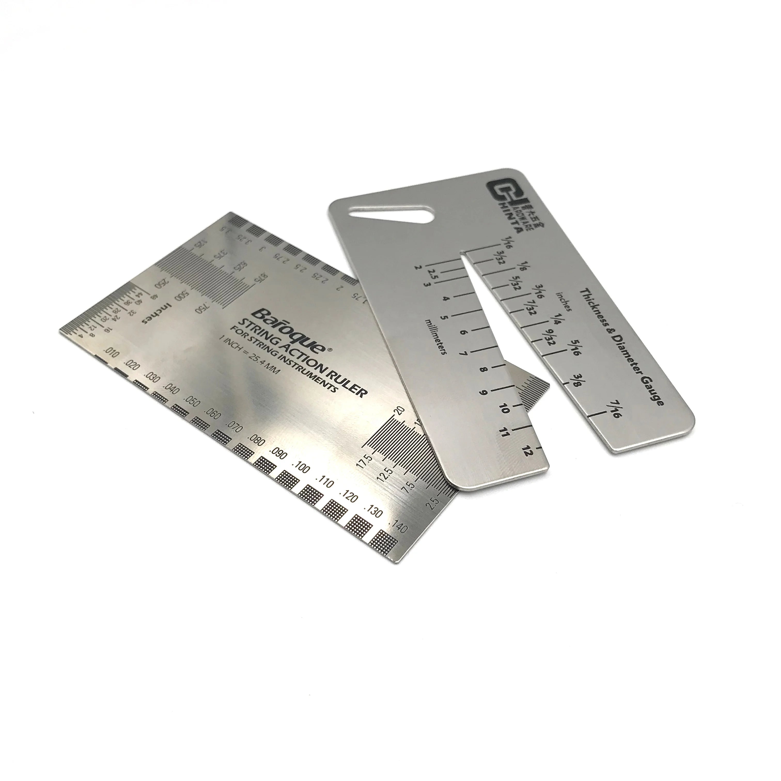 New Arrive Special Customize High Level Pressure Scale Etching Ruler Metal Stainless Steel Guitar String Action Gauge