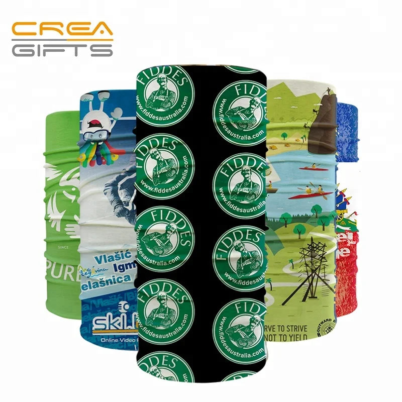 Eco Friendly Oem Promotional Multifunctional Breathable Stretchy Custom Printed Seamless Neck Gaiter Tube Bandana