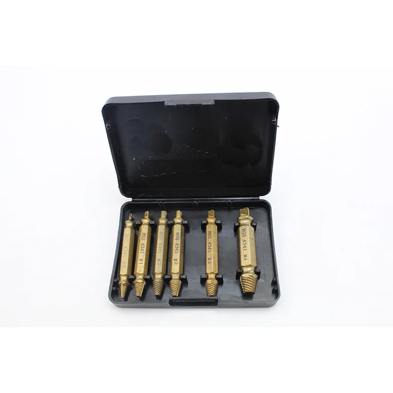 Damaged Screw Tap Extractor Broken-head Screw Remover Sliding Teeth Broken Titanium-plated Removal Tool Double-head Nail Remover